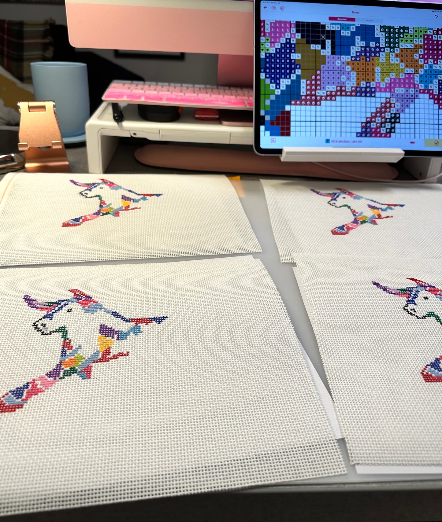 Barcelona Bull Needlepoint Canvas — Preorder, Ships in 4–6 Weeks