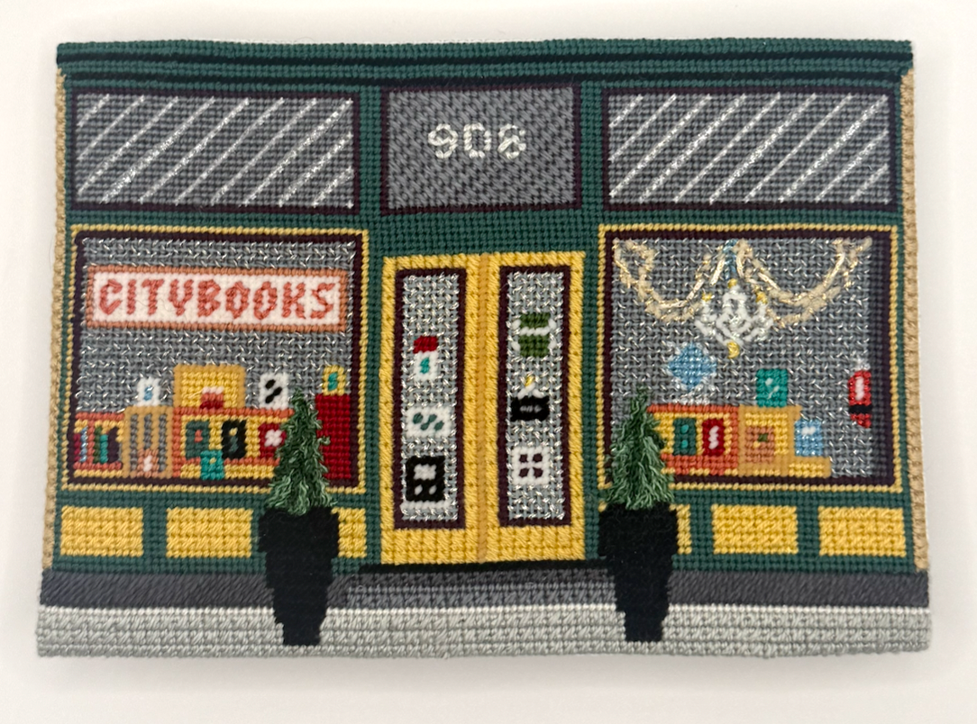 City Books Needlepoint Canvas — Preorder, Ships in 4–6 Weeks