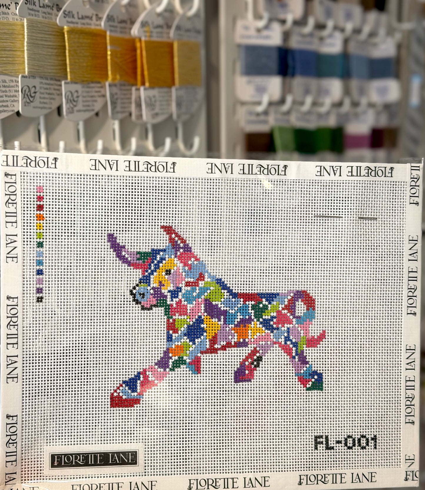 Barcelona Bull Needlepoint Canvas — Preorder, Ships in 4–6 Weeks