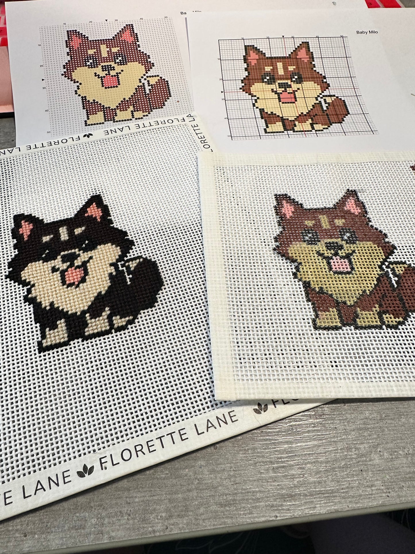 Milo Needlepoint Canvas — Preorder, Ships in 4–6 Weeks
