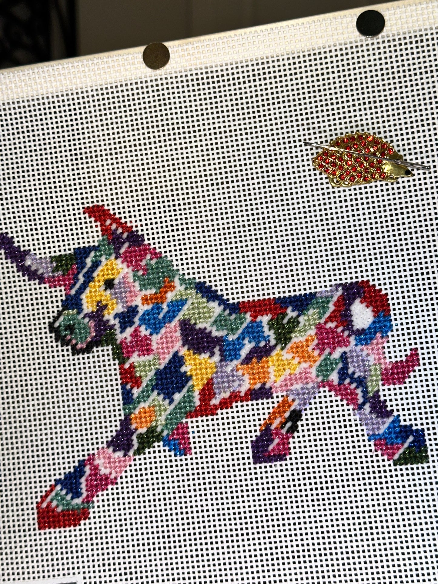 Barcelona Bull Needlepoint Canvas — Preorder, Ships in 4–6 Weeks